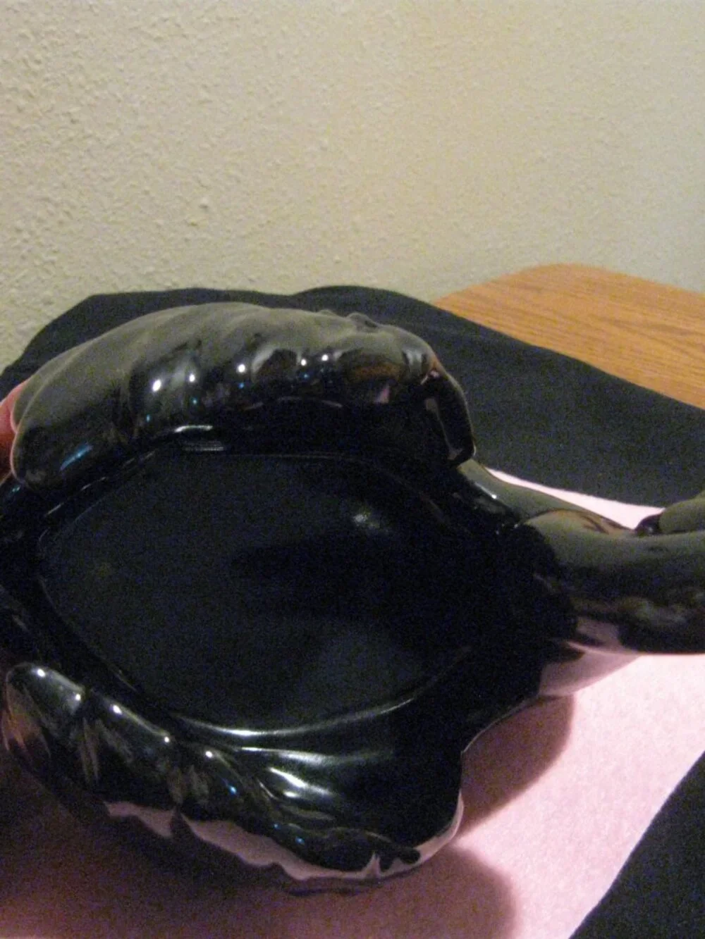 Black MCM Ceramic Swan Planter by Formco USA